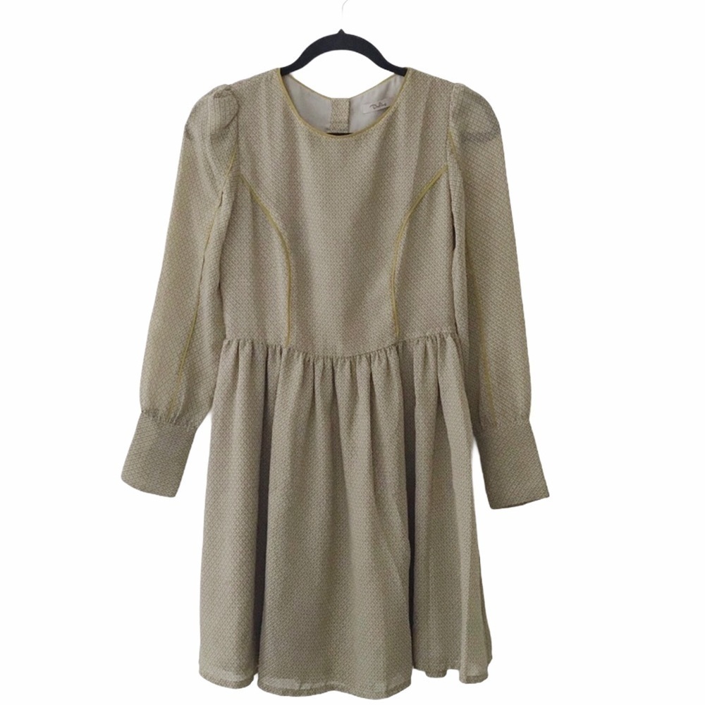 Darling Green Long Sleeve Retro Dress